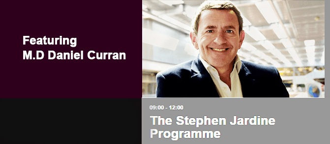 M.D. Daniel Curran on BBC Radio Scotland with Stephen Jardine