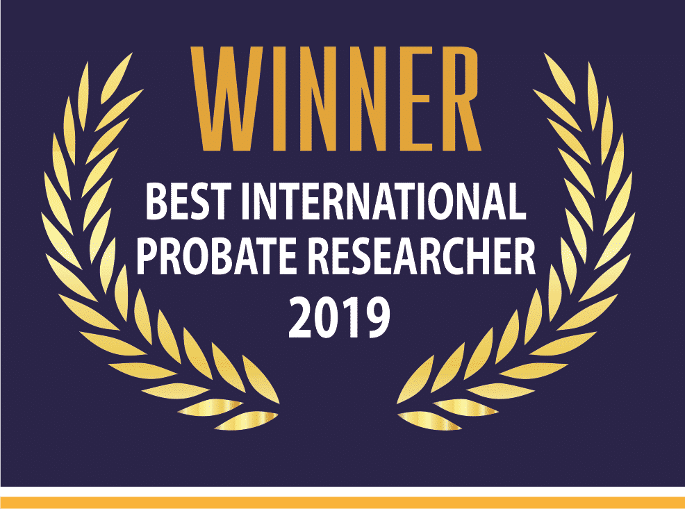 Best International Probate Researcher 2019